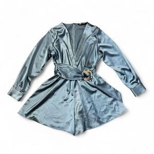 Zara Satin Wrap Romper